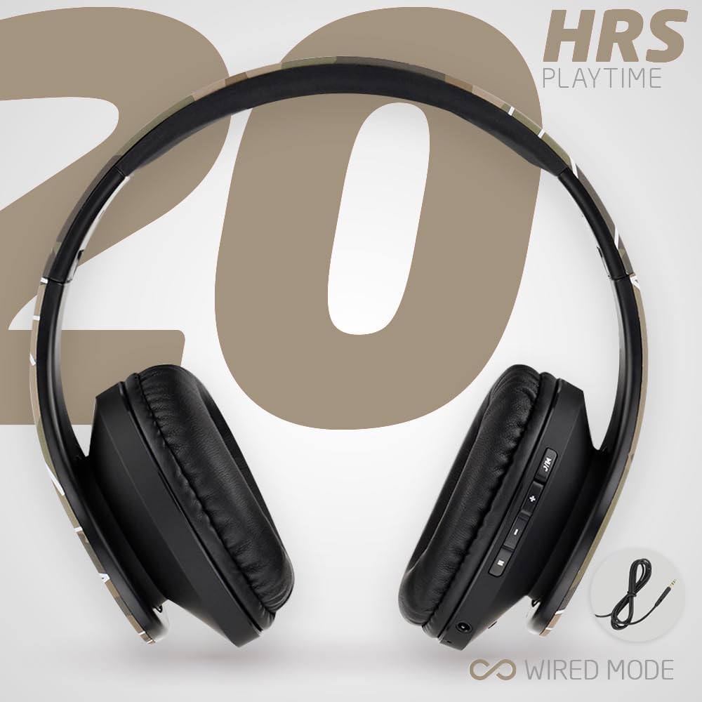 PowerLocus Auriculares Bluetooth sobre la oreja, auriculares inalám...