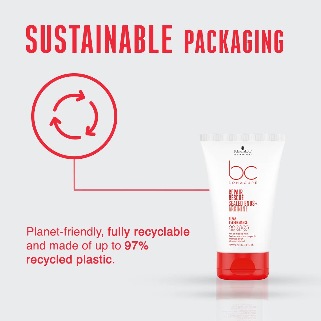 BC BONACURE Peptide Repair Rescue - Extremos sellados, 3.38 onzas (3.4 fl oz)