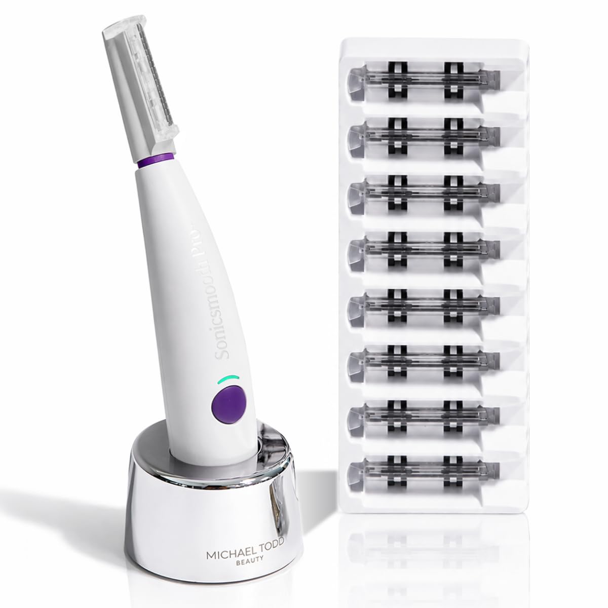 Michael Todd Beauty Sonicsmooth Dermaplane - Maquinilla de afeitar...