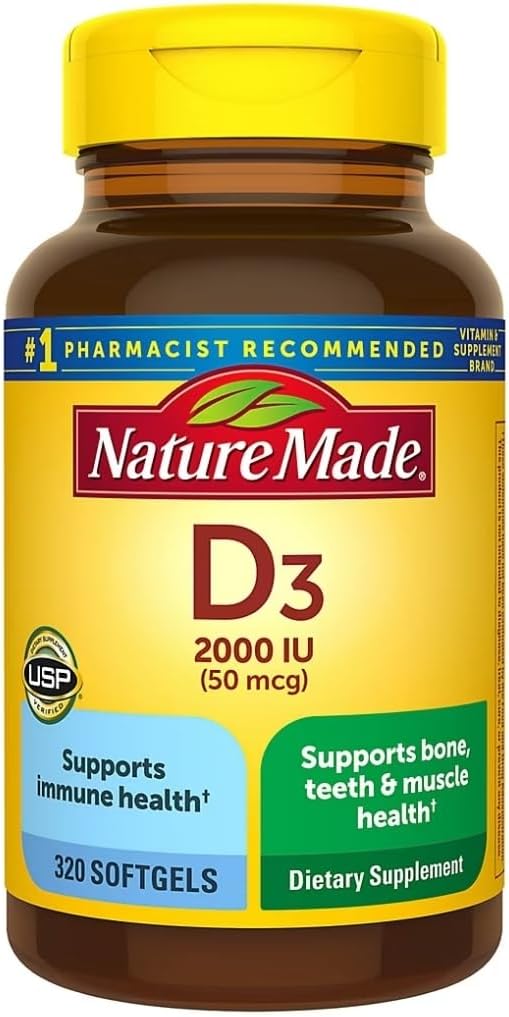 Nature Made Vitamina D3 2000iu 320 Ct. Geles blandos (el embalaje p...