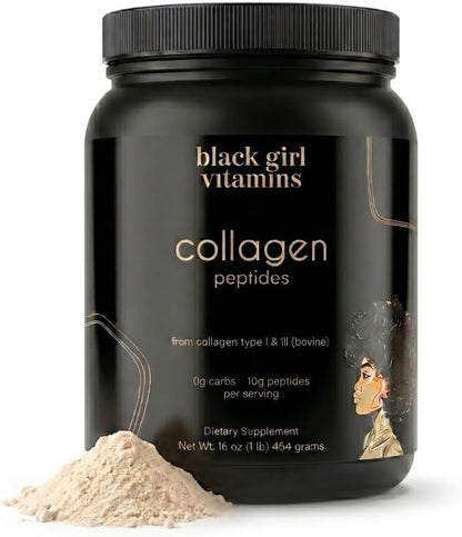 Black Girl Vitamins | Péptidos de colágeno en polvo - Colágeno para...