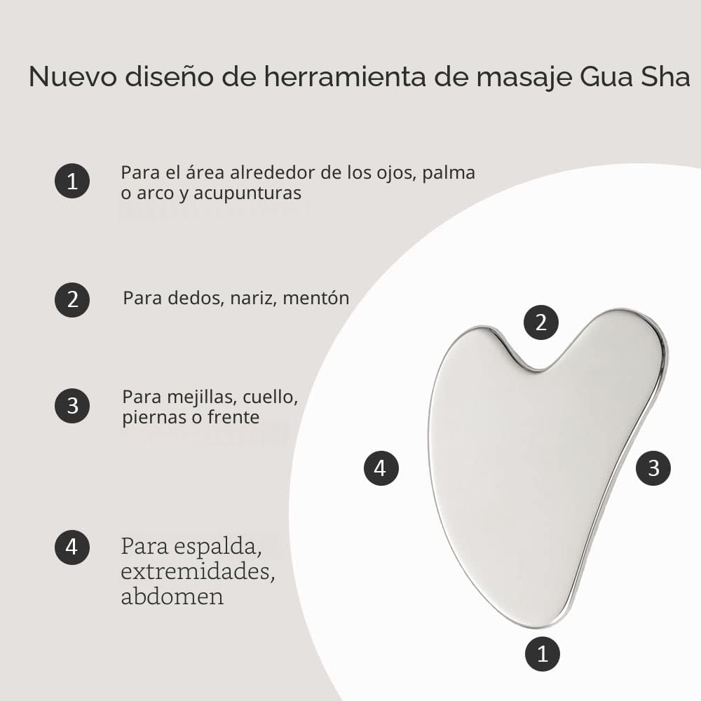 Yeamon Gua Sha - Juego de herramientas faciales y rodillos faciales...