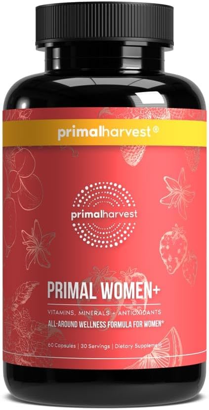 Primal Harvest Women+, Multivitamin para mujer con vitamina A, vita...