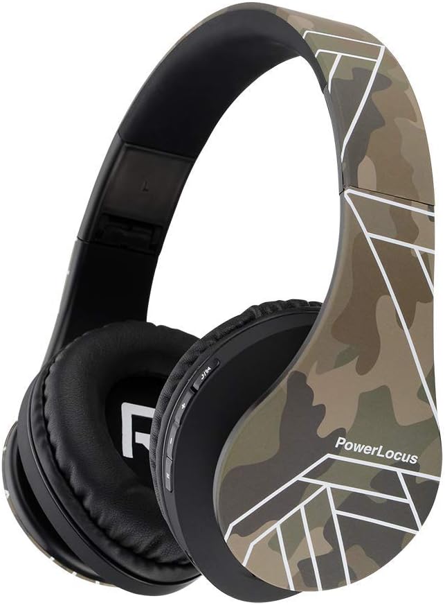 PowerLocus Auriculares Bluetooth sobre la oreja, auriculares inalám...