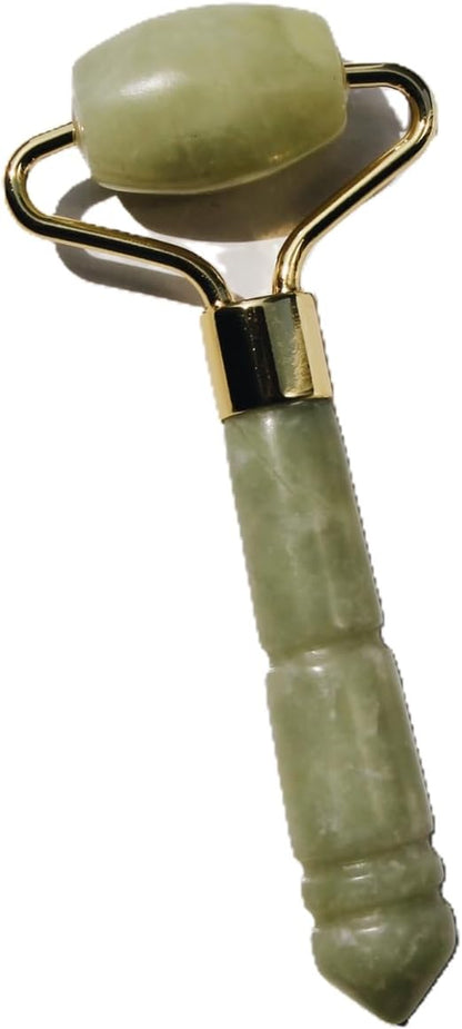 Mei Apothecary Mini rodillo facial de jade, auténtico rodillo de ja...