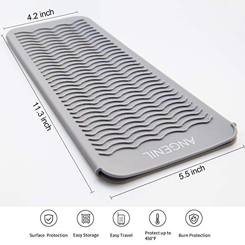 ANGENIL - Alfombrilla profesional de silicona resistente al calor p...