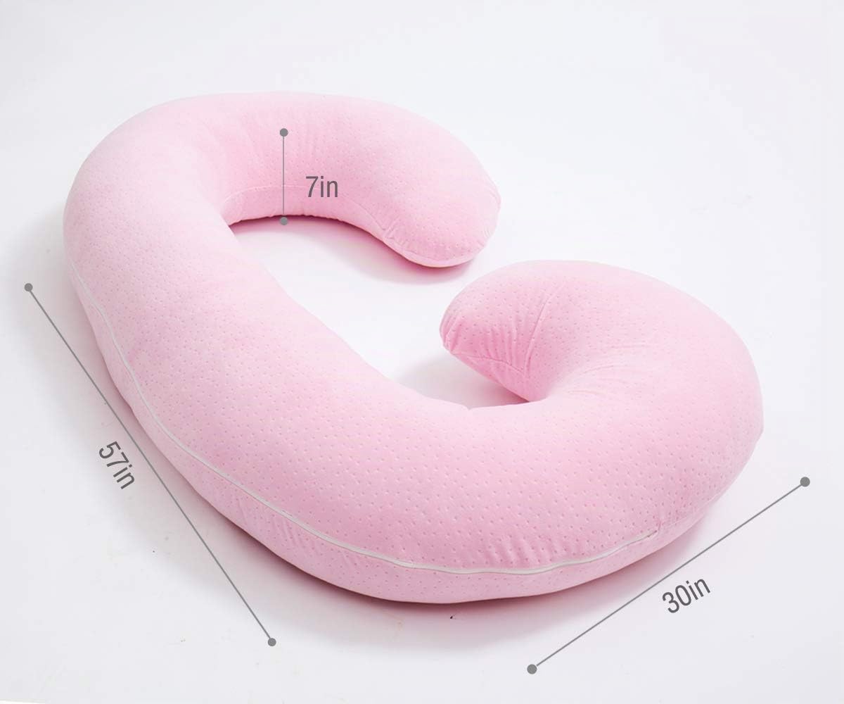 1 MIDDLE ONE Almohada de embarazo, almohada corporal en forma de C...