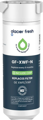 GLACIER FRESH XWFE - Filtro de agua para refrigerador (chip integra...