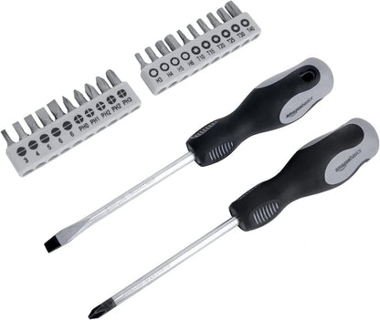 Amazon Basics Juego de herramientas manuales de mecánico y reparaci...