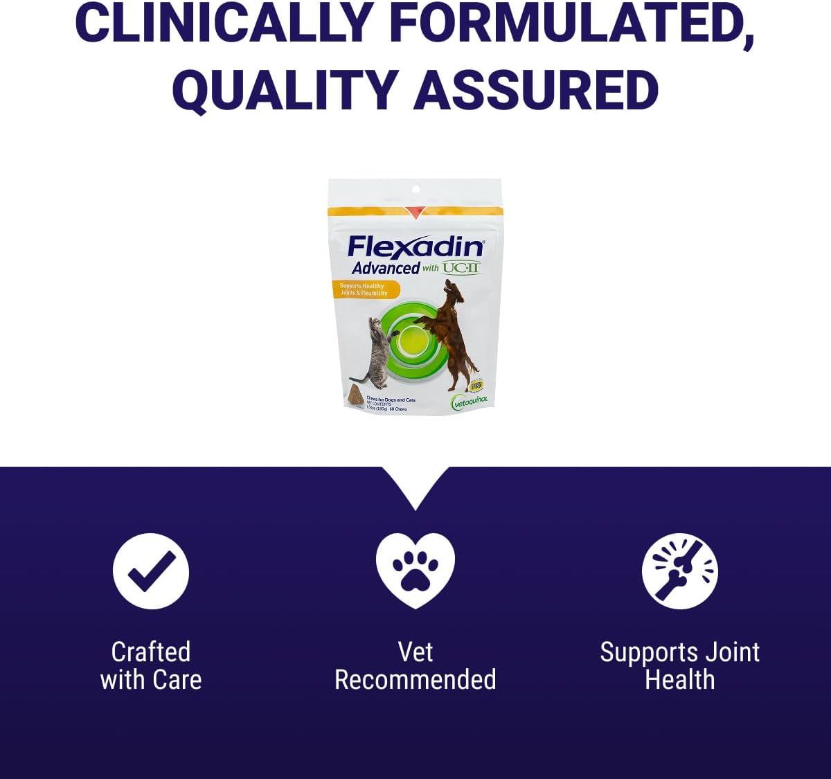 Vetoquinol Flexadin - Suplemento avanzado de cadera y articulación...