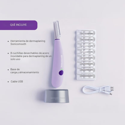 Michael Todd Beauty Sonicsmooth Dermaplane - Maquinilla de afeitar...