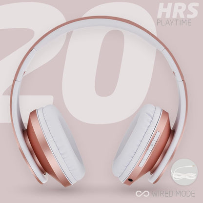 PowerLocus Auriculares Bluetooth sobre la oreja, auriculares inalám...