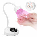 Makartt Lámpara de uñas UV para uñas de gel, cuello de cisne inalám...