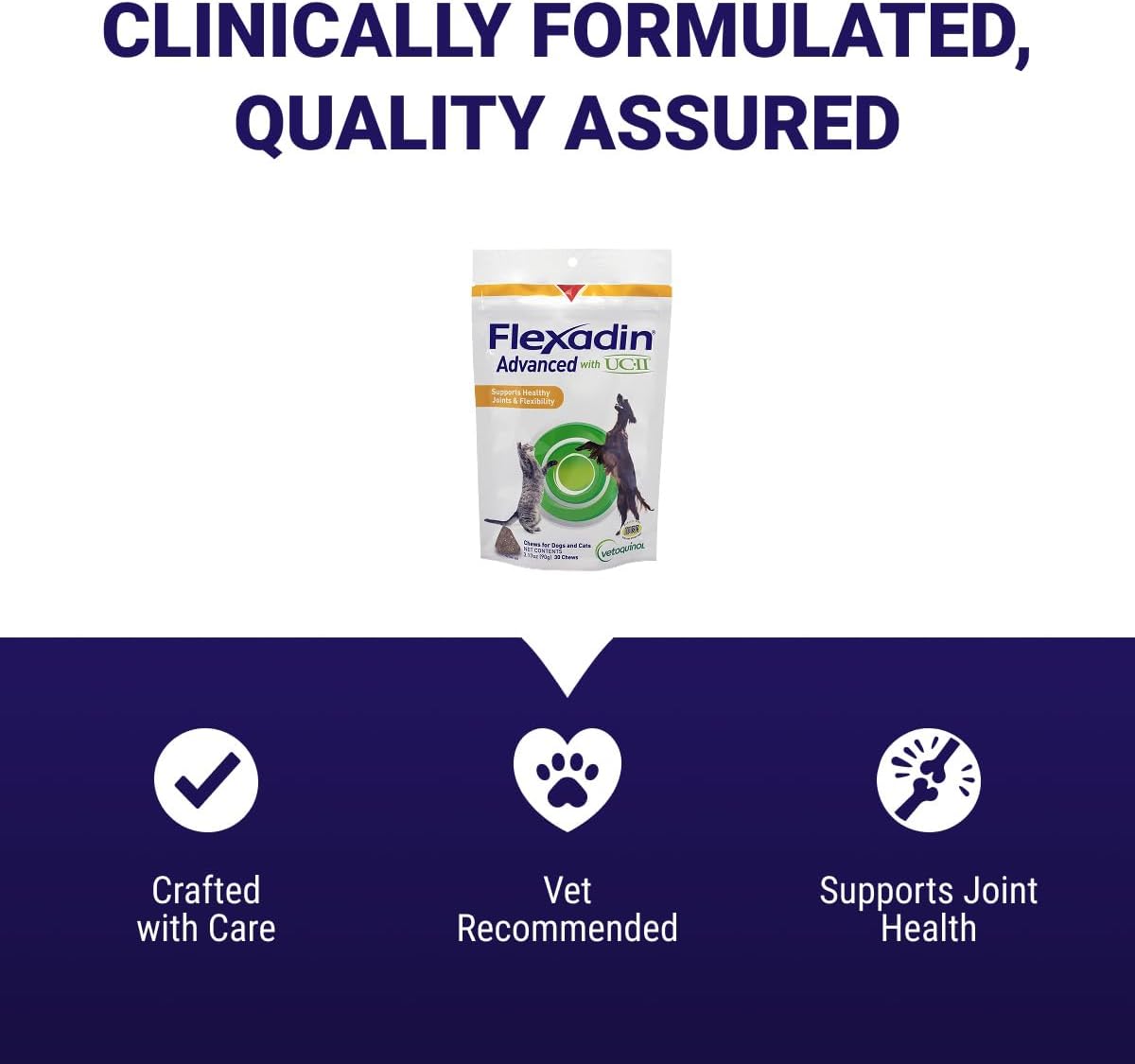Vetoquinol Flexadin Advanced Suplemento para Cadera y Articulacione...