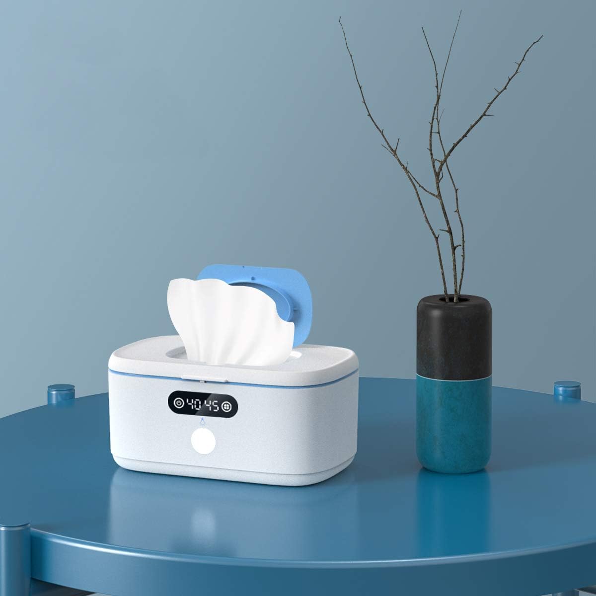 Bellababy Calentador de Toallitas para Vehículo y Uso Doméstico, Dispensador de Toallitas Húmedas para Bebés y Calentador de Pañales con Luz Nocturna, Pantalla de Temperatura, Sin Necesidad de Agua y