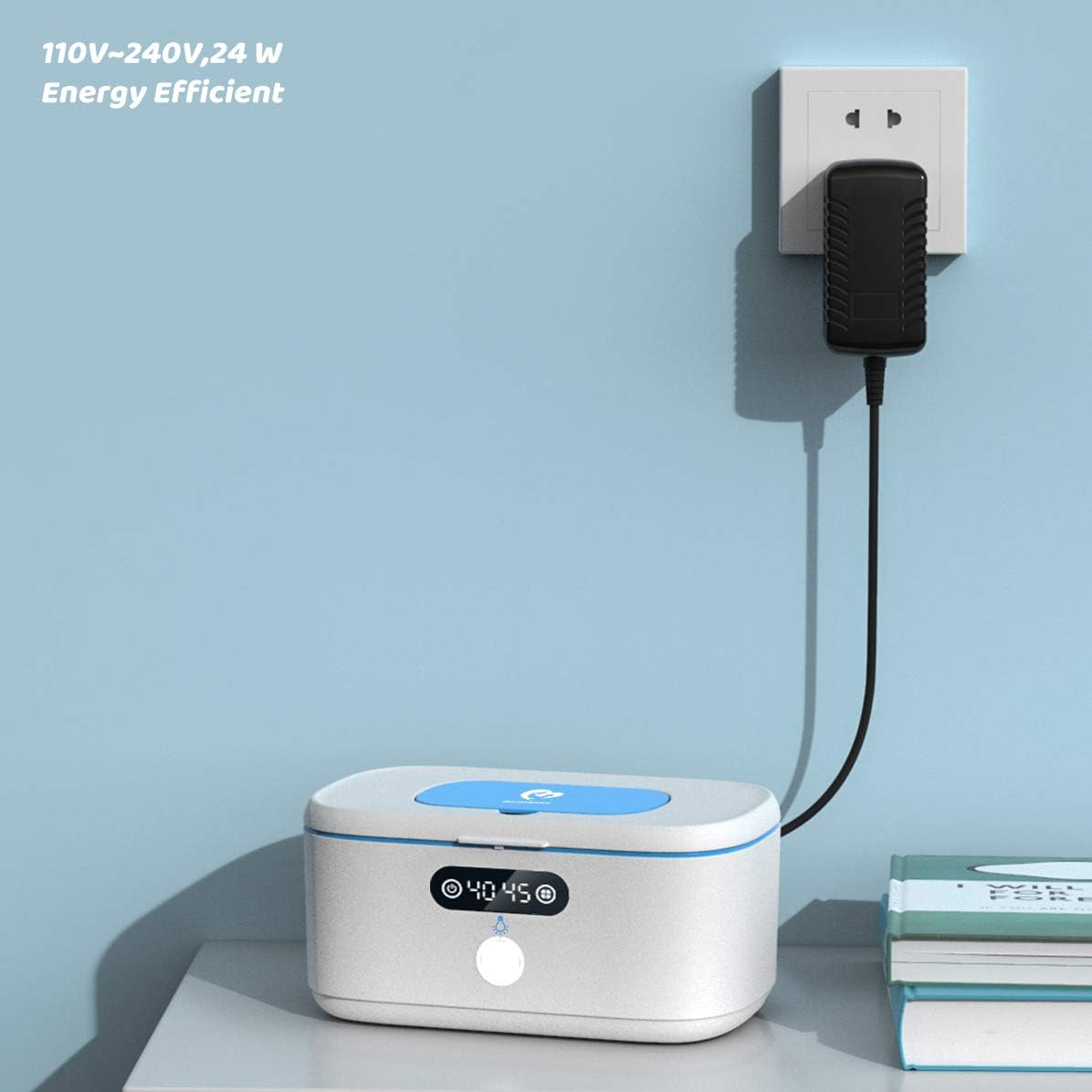 Bellababy Calentador de Toallitas para Vehículo y Uso Doméstico, Dispensador de Toallitas Húmedas para Bebés y Calentador de Pañales con Luz Nocturna, Pantalla de Temperatura, Sin Necesidad de Agua y