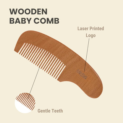 Juego de cepillo y peine de madera para bebé recién nacido y niño p...