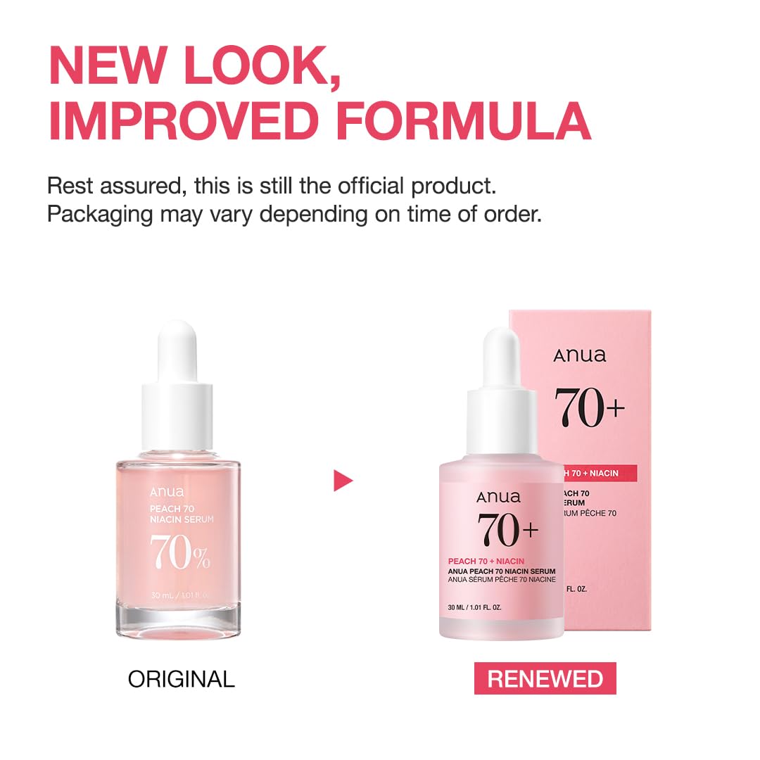 Suero Anua Peach 70 Niacinamida 30ml / suero facial hidratante y aclarar / belleza limpia diaria (1.01 fl. oz.)