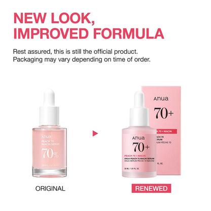 Suero Anua Peach 70 Niacinamida 30ml / suero facial hidratante y aclarar / belleza limpia diaria (1.01 fl. oz.)