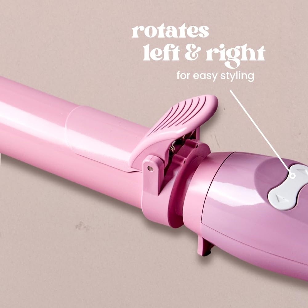 Beachwaver Rizador giratorio B1 – Cerámica automática de 1 pulgada – Varita giratoria fácil de usar para ondas de larga duración – Apagado automático y doble voltaje (BW160)