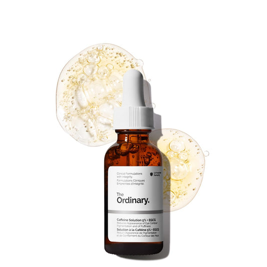 The Ordinary Caffeine Solution 5% + EGCG, Depuffing Eye Serum for D...
