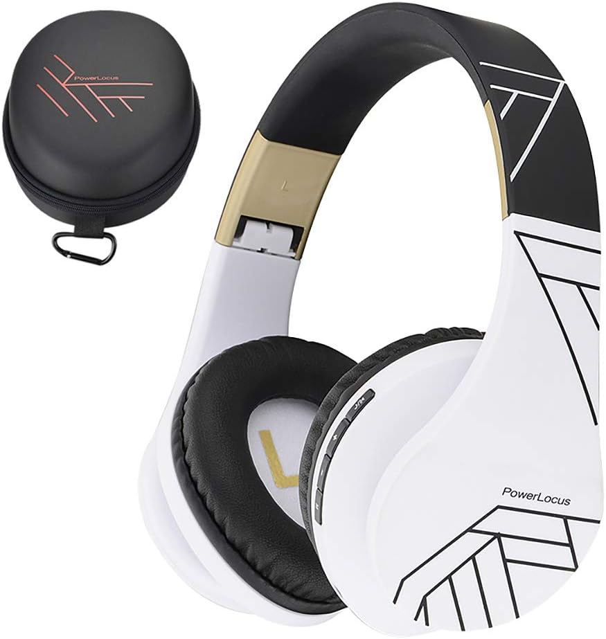 PowerLocus Auriculares Bluetooth sobre la oreja, auriculares inalám...