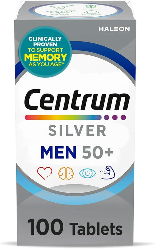 Centrum Multivitamínico de plata para hombres 50 Plus, suplemento m...