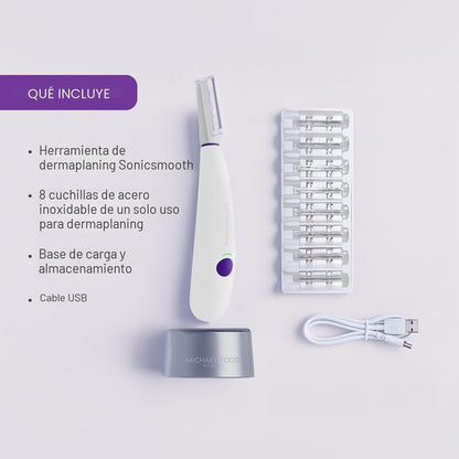 Michael Todd Beauty Sonicsmooth Dermaplane - Maquinilla de afeitar...
