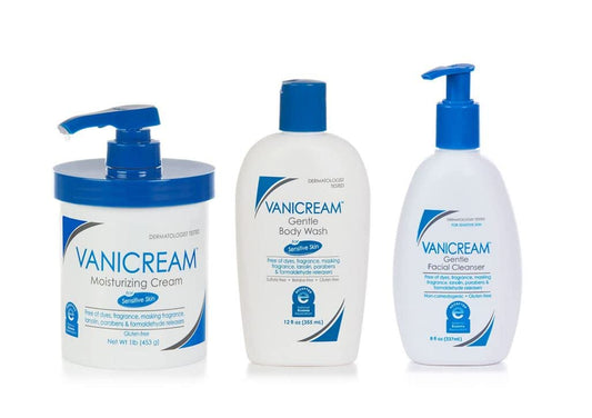 Vanicream Crema hidratante con bomba (16 onzas), gel de baño suave...