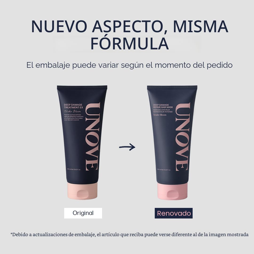 UNOVE Mascarilla reparadora de daños profundos, tratamiento capilar...