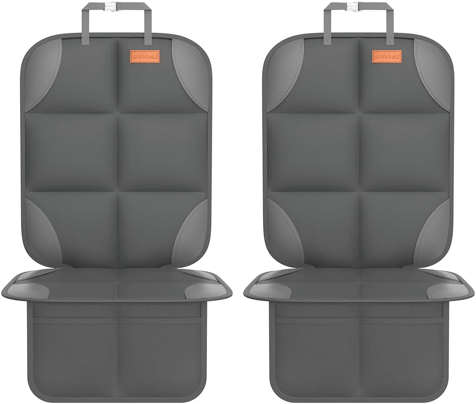 SMART ELF Paquete de 2 protectores de asiento de automóvil, tela 60...
