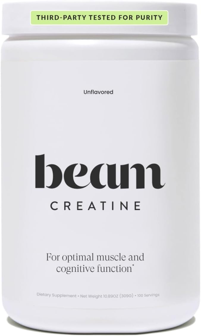 Beam Creatina en polvo, probada por terceros, suplemento de monohid...
