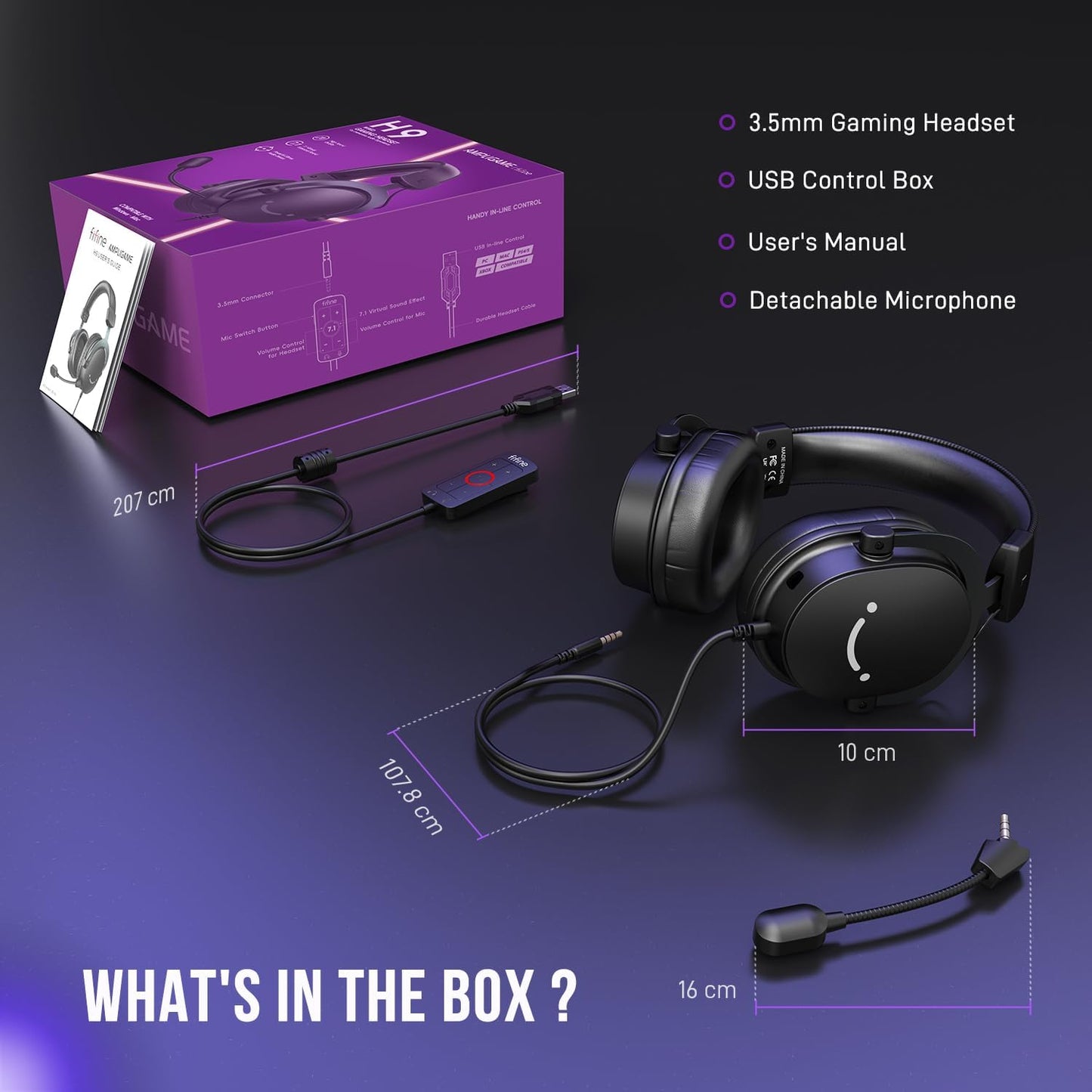 FIFINE Auriculares para juegos con cable, auriculares USB con sonid...