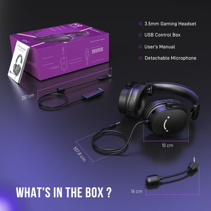 FIFINE Auriculares para juegos con cable, auriculares USB con sonid...