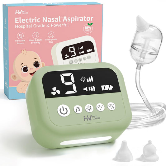 HEYVALUE Aspirador nasal para bebé, succión nasal de grado hospital...