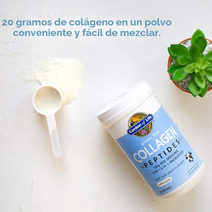 Garden of Life Péptidos de Colágeno en Polvo de Ganado Alimentado c...