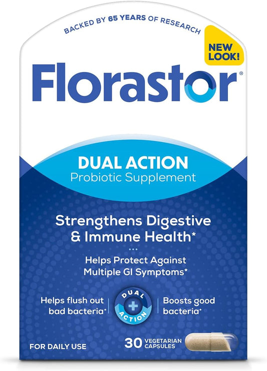 Florastor Probióticos para la salud digestiva e inmunológica, 30 cá...