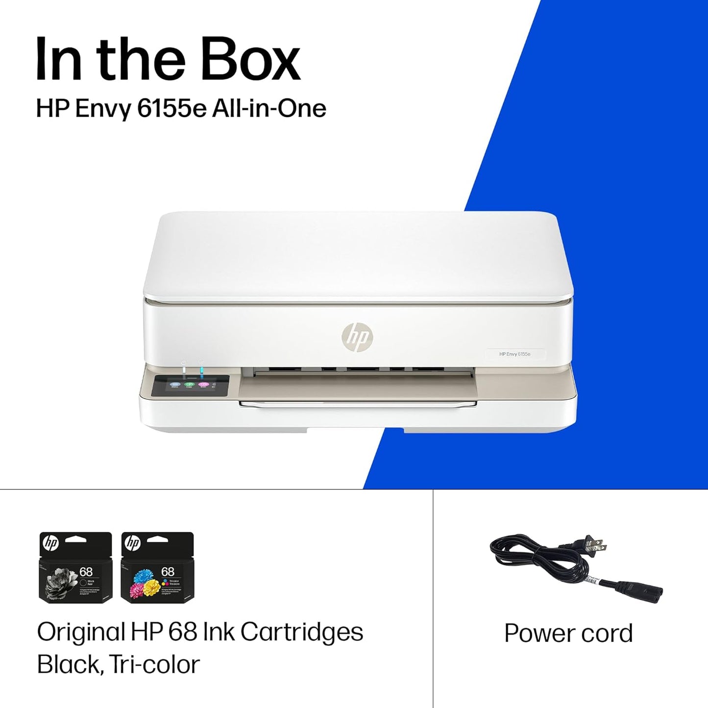HP Envy 6155e Impresora inalámbrica todo en uno de inyección de tinta a color, Portobello, Imprimir, escanear, copiar, Impresión dúplex Ideal para el hogar, prueba de 3 meses de Instant Ink incluida