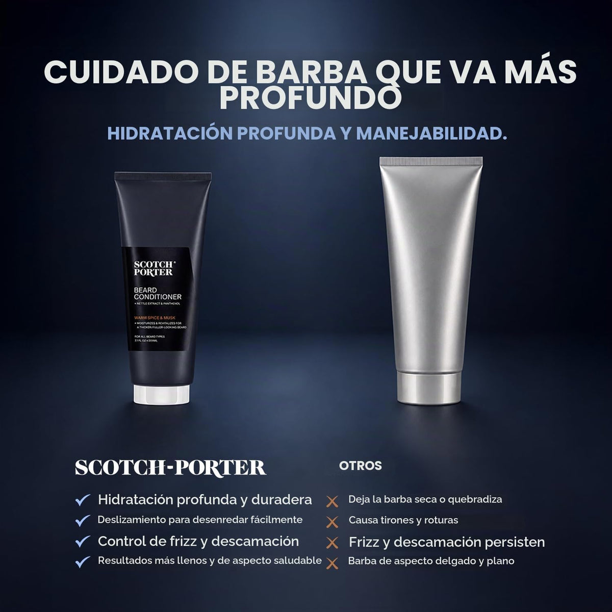 Scotch Porter Hidratar y nutrir el acondicionador de barba para hom...