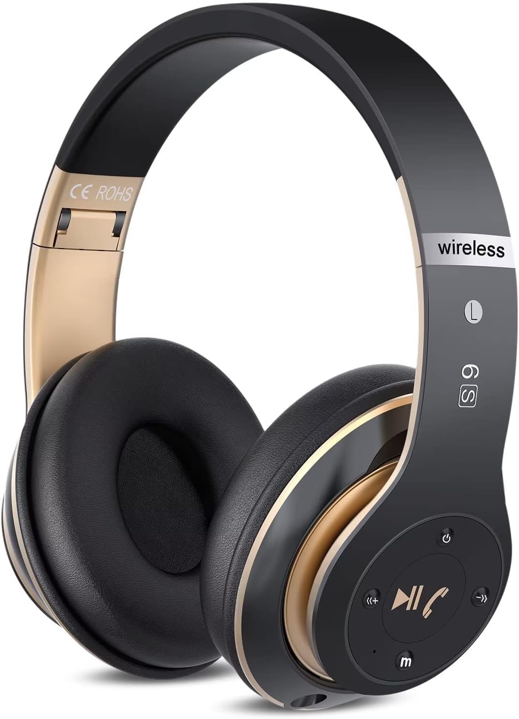 Prtukyt 6S Audífonos inalámbricos Bluetooth sobre la oreja, estéreo...