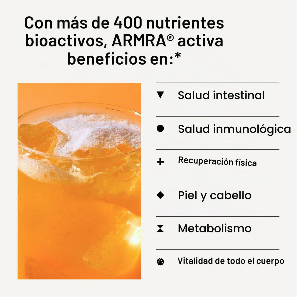 ARMRA Polvo de Colostro | Naranja Sangre | Salud intestinal y reduc...