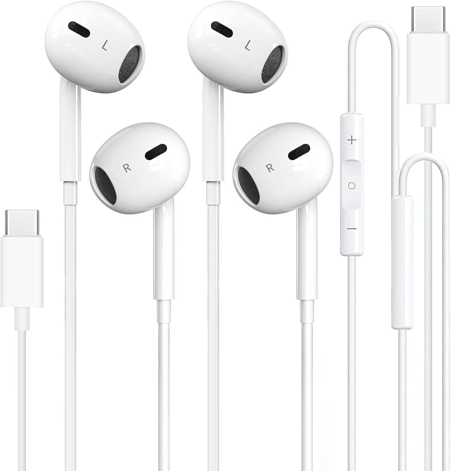 Paquete de 2 - Auriculares USB C con Cable para iPhone 16\/15, Auri...