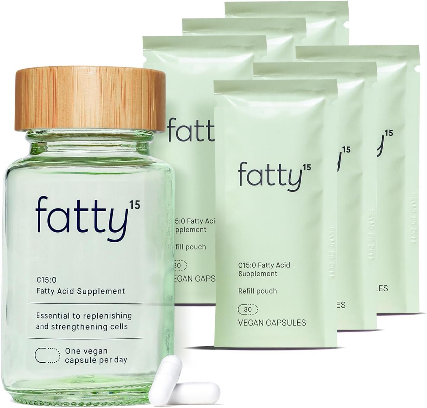 Fatty15 Suplemento de ácido pentadecanoico C15:0 The Longevity Nutr...