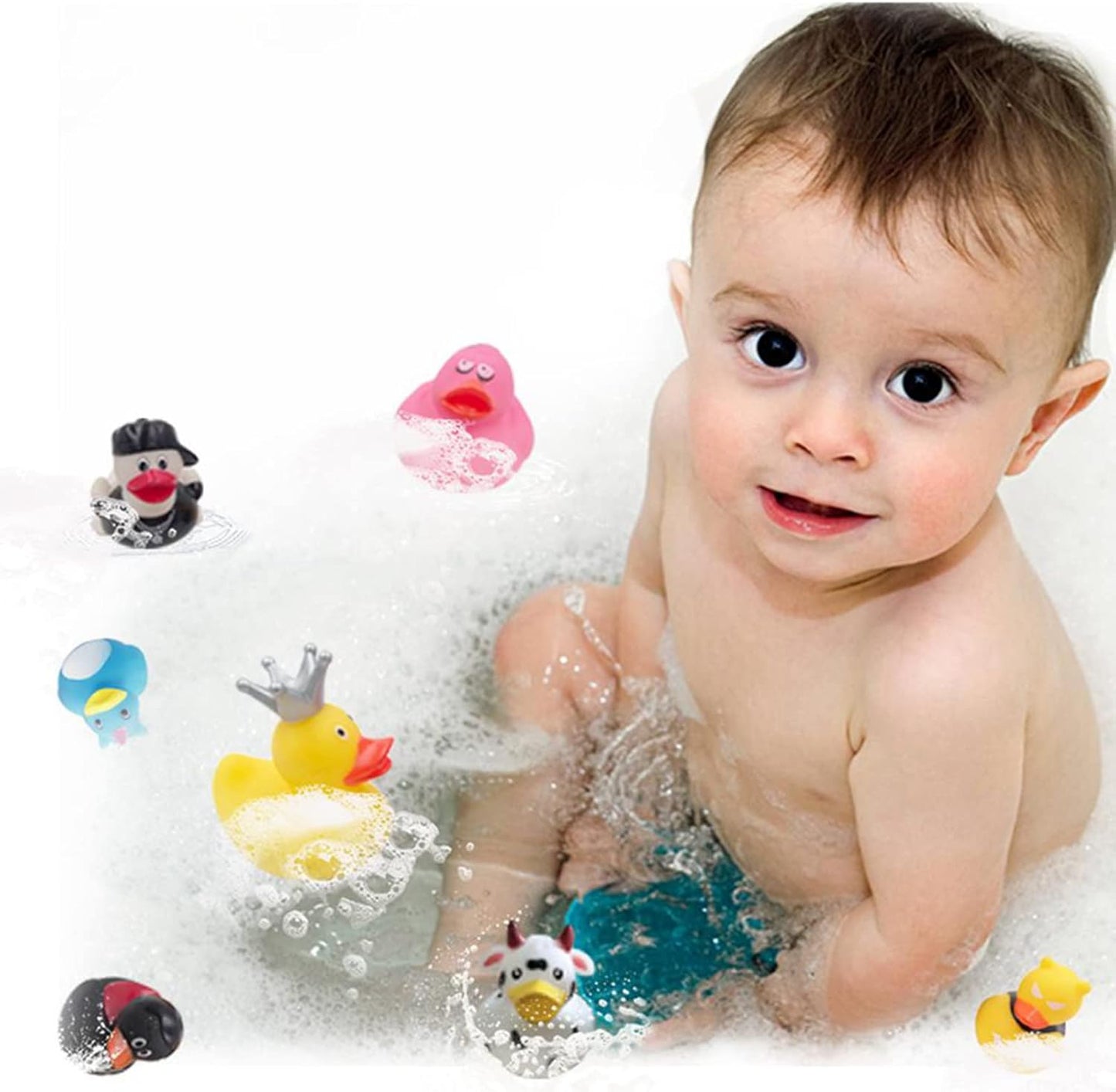 XY-WQ Paquete de 200 patos de goma para Jeeps Ducking, pato flotant...