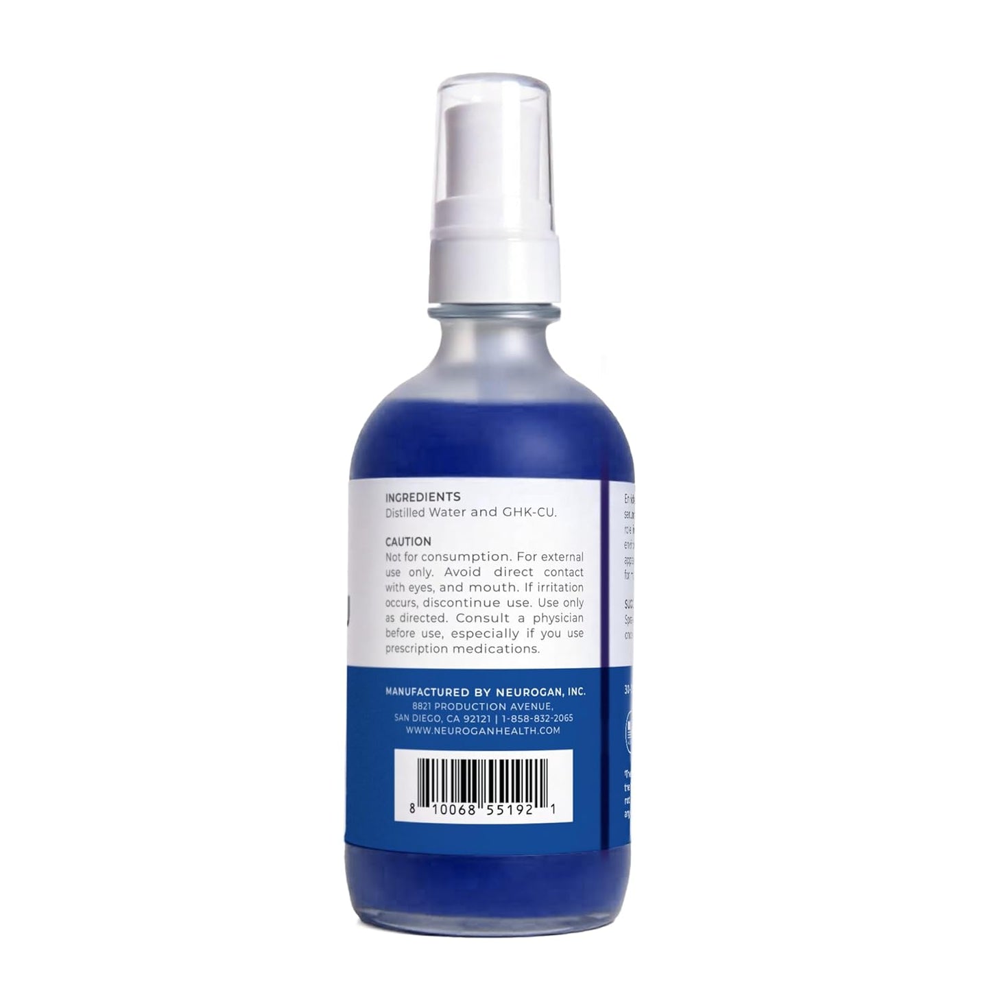Neurogan GHK-Cu Suero de Péptidos de Cobre para Cabello y Cuero Cabelludo – 2400mg, 4% Péptidos de Cobre – Fórmula de Absorción Rápida a Base de Agua para Suavidad y Brillo del Cabello - Spray
