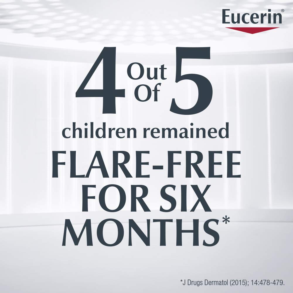 Eucerin Crema corporal para aliviar el eccema del bebé, sin fragancia, crema de eczema para bebés con avena coloidal, ceramida-3 y extracto de raíz de regaliz, tubo de 8 onzas