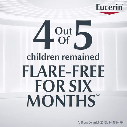 Eucerin Crema corporal para aliviar el eccema del bebé, sin fragancia, crema de eczema para bebés con avena coloidal, ceramida-3 y extracto de raíz de regaliz, tubo de 8 onzas