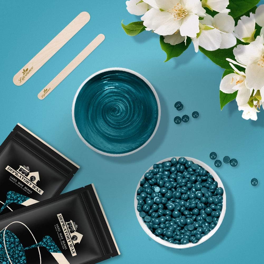 Lifestance Kit de depilación para mujeres y hombres, calentador dig...