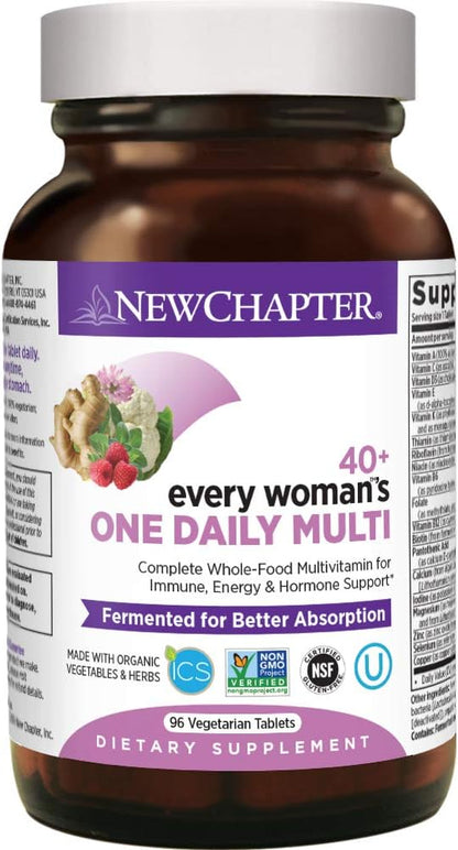 New Chapter Multivitamínico 40+, extra B6 y B12, biotina para el cr...