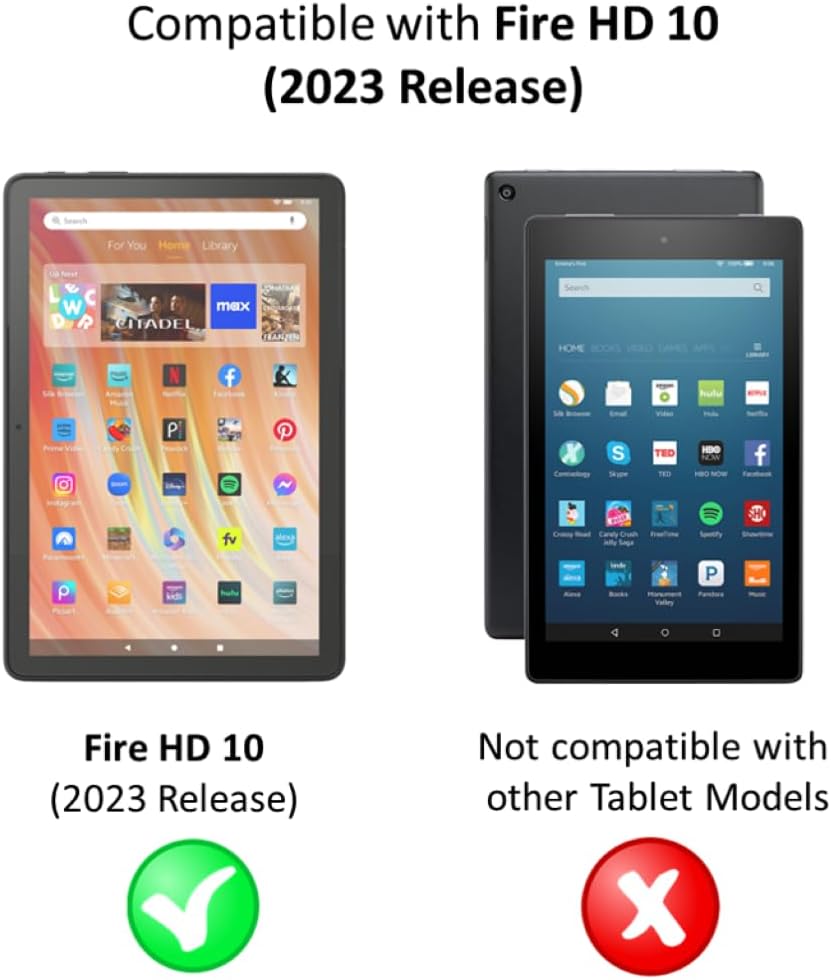 Protector de pantalla antirreflejos (paquete de 2), para Amazon Fire HD 10, (13ª generación, versión 2023)